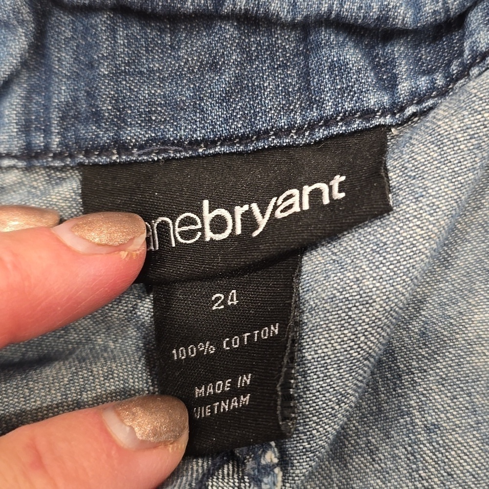 Lane Bryant Denim Cargo Skort Sz 24 - Picture 7 of 8